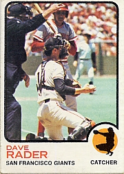 1973 Topps Baseball Cards      121     Dave Rader